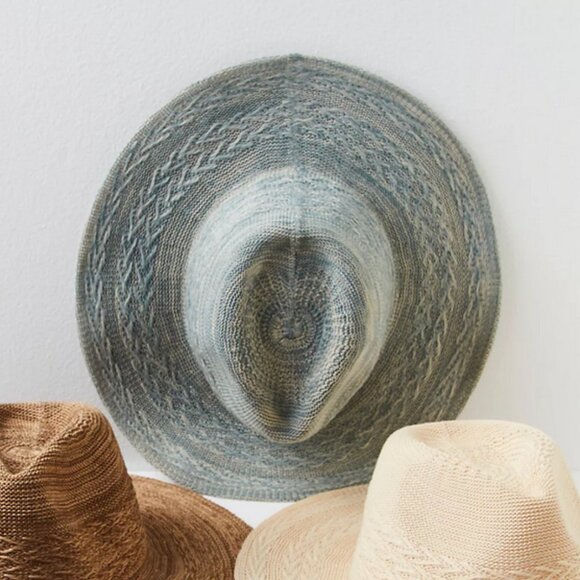 NWOT Free People Arrow Woven Packable Hat in Slate main image 4